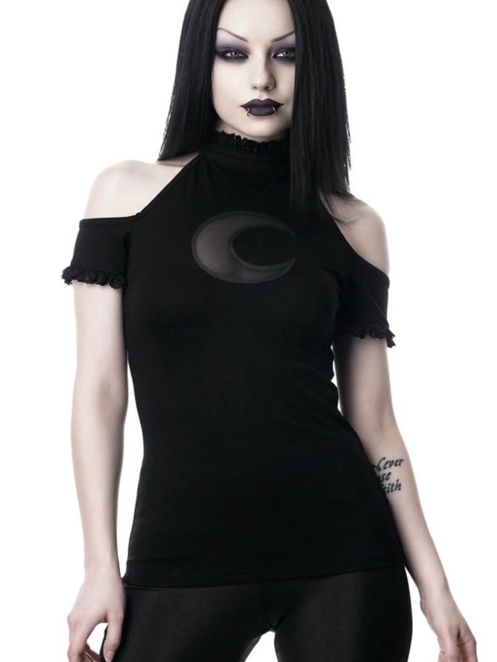KILLSTAR I Am The Night Halter Top size medium
